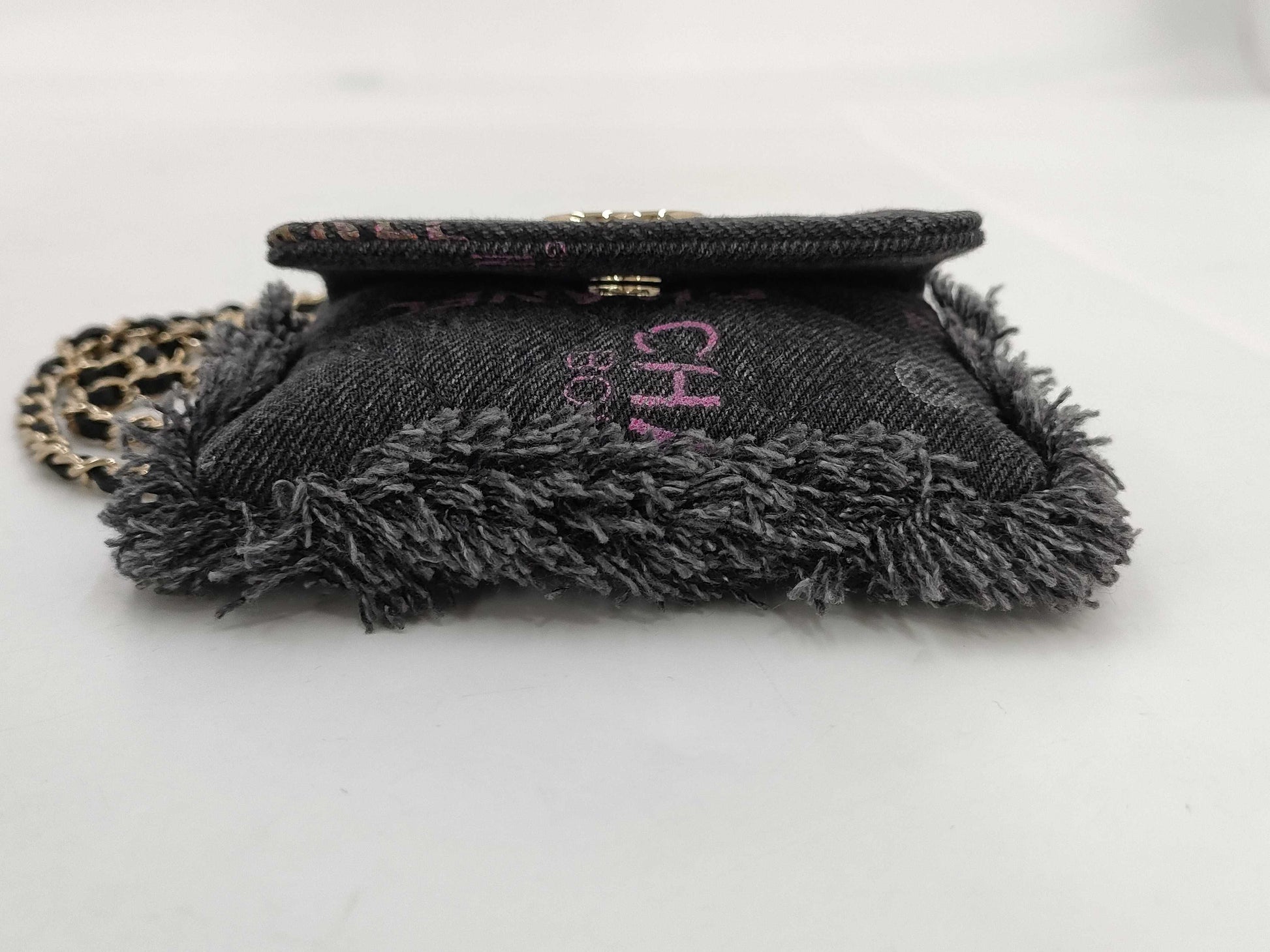 CHANEL CHANEL Mini Matelasse Coco Mark Denim Waist Pouch Chain Shoulder Bag 32 Series Pouch