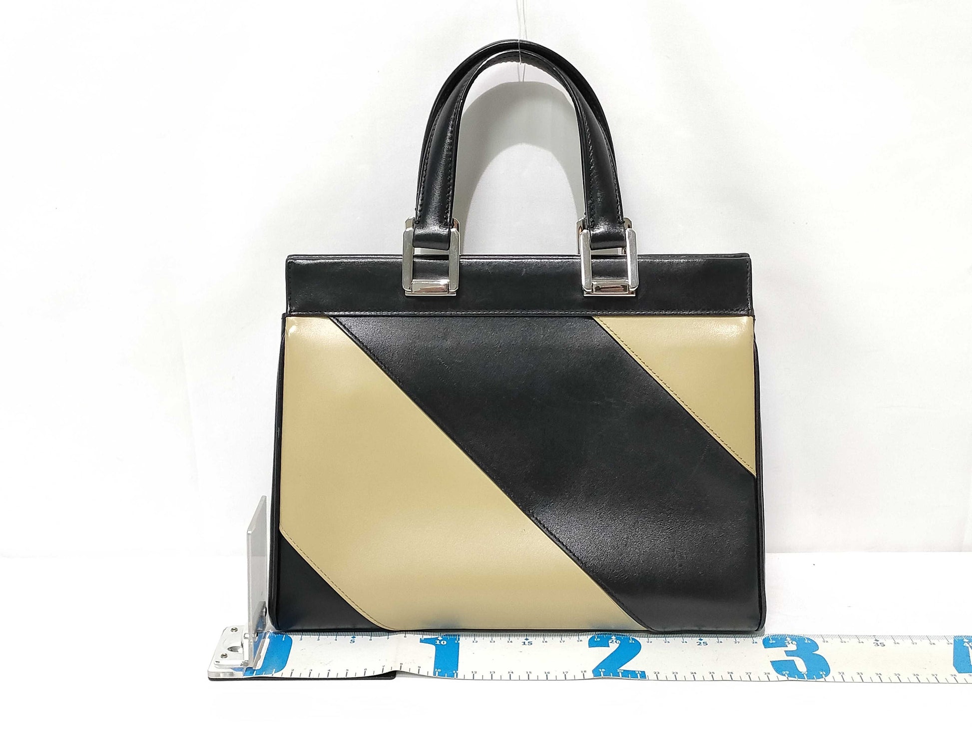 GUCCI GUCCI Gucci Zumi Leather 2-Way Handbag Black x White 569712 Handbag Handbag
