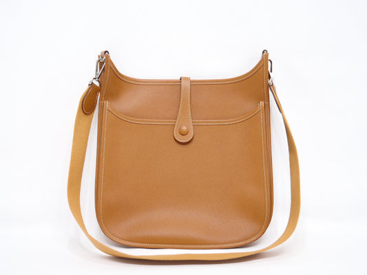 HERMES Evelyn II Epson Gold Shoulder Bag