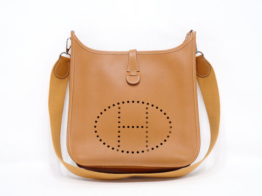 HERMES Evelyn II Epson Gold Shoulder Bag