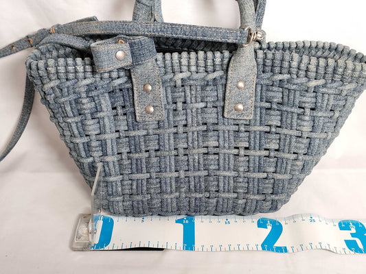 BALENCIAGA Bistro Denim Handbag 671342