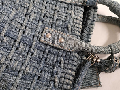 BALENCIAGA Bistro Denim Handbag 671342