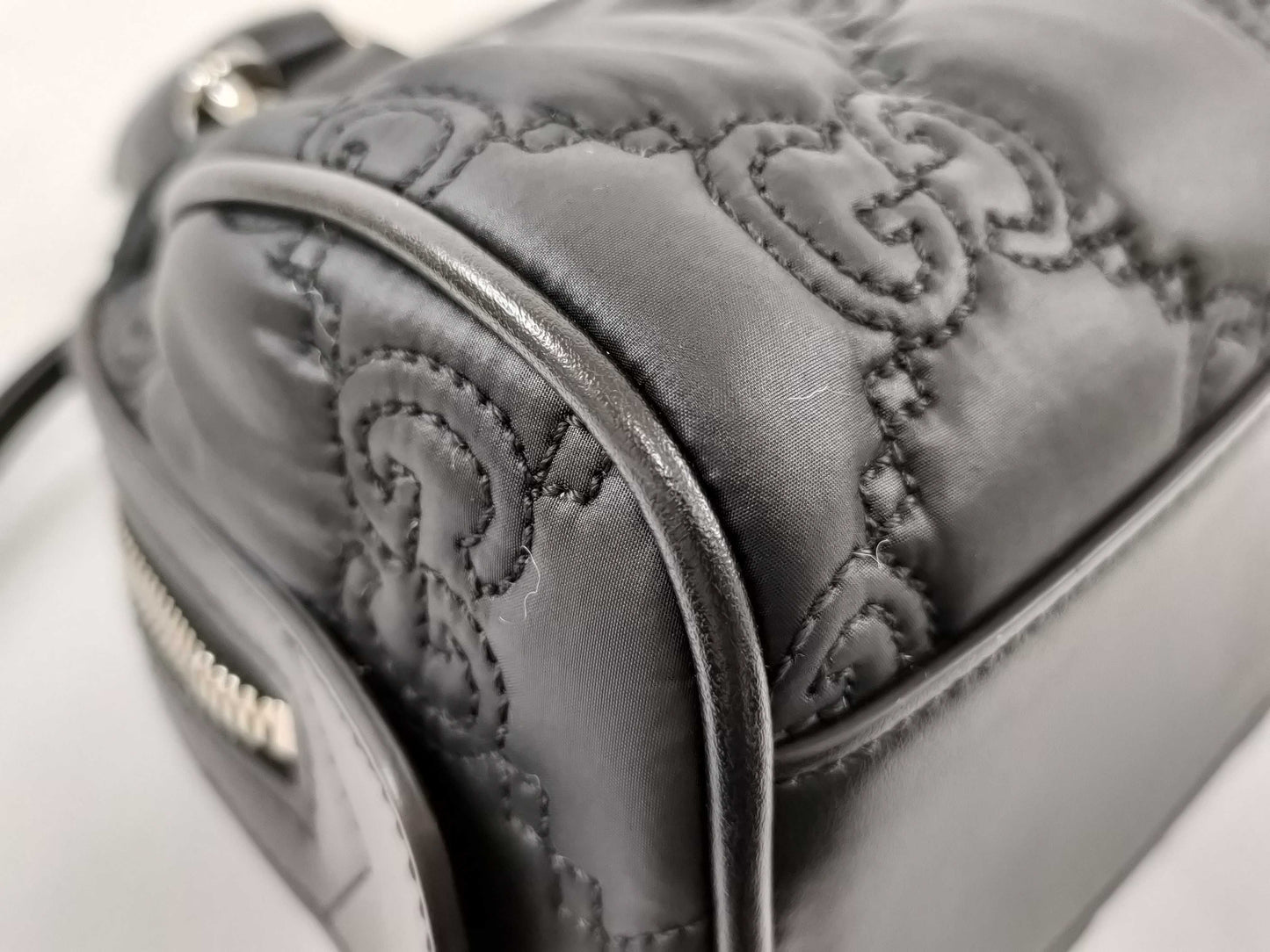GUCCI GG Matelasse Mini Top Handle Bag, 2-way, Black, Shoulder Bag