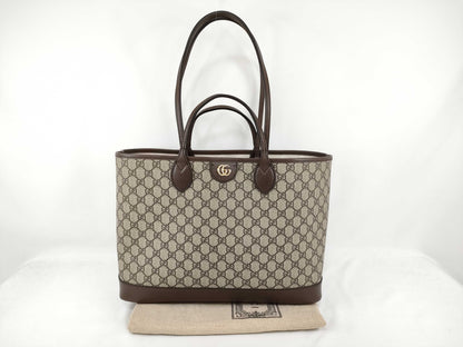 GUCCI Double G Medium GG Supreme Tote Bag