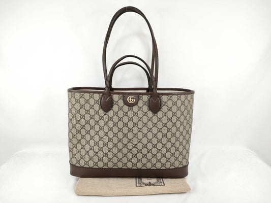 GUCCI Double G Medium GG Supreme Tote Bag