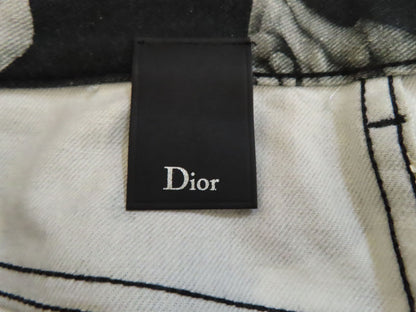 Dior Dior Homme Rose Print Denim Pants 16AW Pants