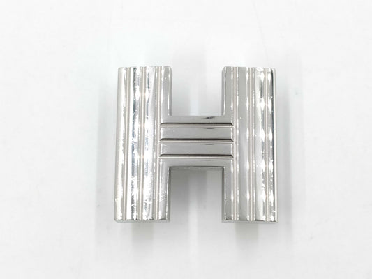 HERMES H motif buckle silver belt
