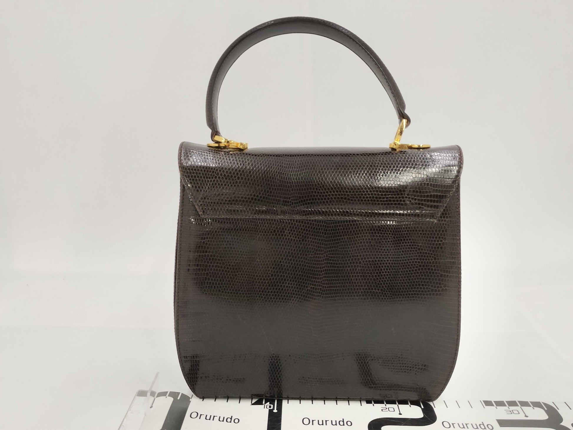 Salvatore Ferragamo Gancini Python Handbag