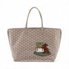GOYARD 2023 Limited Edition Ange PM Rabbit Embroidered Herringbone Print Tote Bag