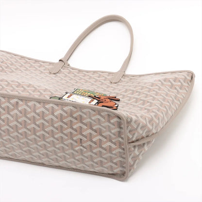 GOYARD 2023 Limited Edition Ange PM Rabbit Embroidered Herringbone Print Tote Bag