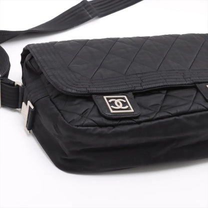 CHANEL Sport Line Messenger Bag with Coco Mark Quilted Nylon. 10328801 Shoulder Bag