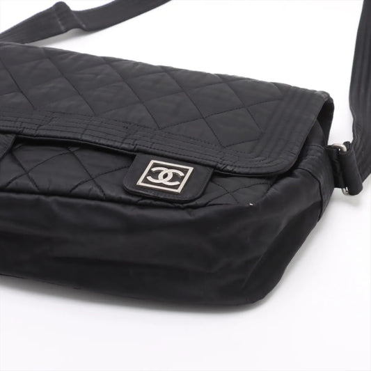 CHANEL Sport Line Messenger Bag with Coco Mark Quilted Nylon. 10328801 Shoulder Bag