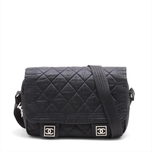 CHANEL Sport Line Messenger Bag with Coco Mark Quilted Nylon. 10328801 Shoulder Bag
