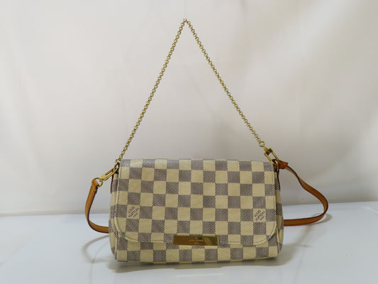 LOUIS VUITTON Damier Azur Favorite Shoulder Bag