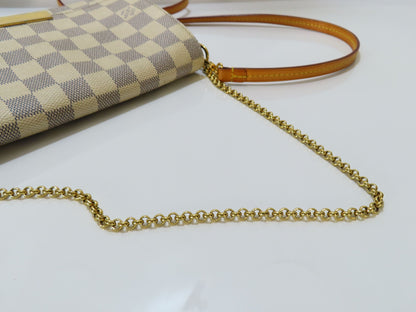 LOUIS VUITTON Damier Azur Favorite Shoulder Bag