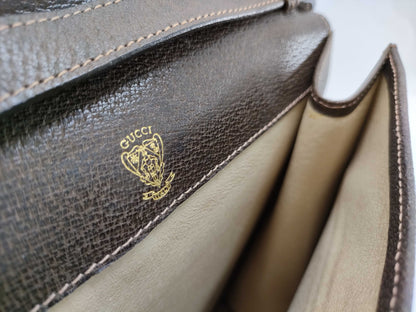 GUCCI Old Gucci Leather Shoulder Bag
