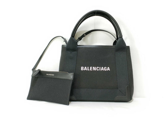 BALENCIAGA Cabas 2-Way Handbag with Pouch