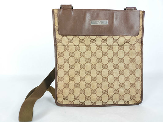 GUCCI GG Canvas GUCCI GG Canvas x Leather Shoulder Bag Shoulder Bag