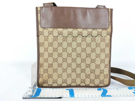 GUCCI GG Canvas GUCCI GG Canvas x Leather Shoulder Bag Shoulder Bag