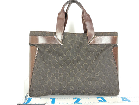 GUCCI GG Canvas GUCCI GG Canvas x Leather Hand Tote Bag Handbag
