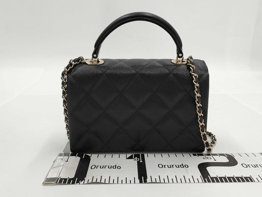 CHANEL CHANEL Top Handle/Matelasse AP4568 Grained Calfskin Shoulder Bag