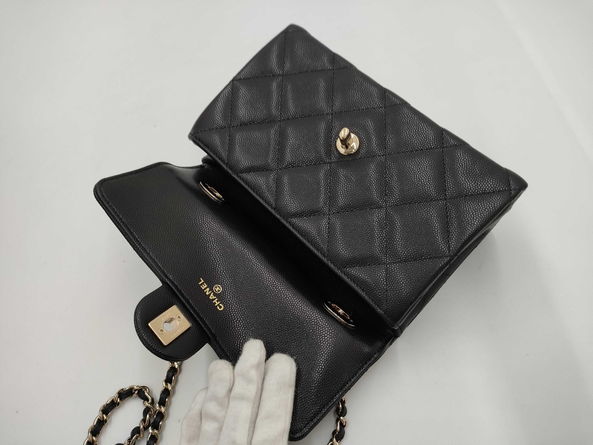 CHANEL CHANEL Top Handle/Matelasse AP4568 Grained Calfskin Shoulder Bag