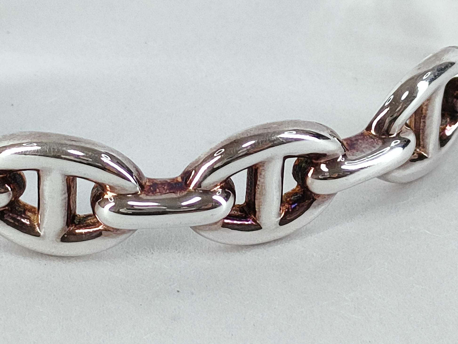 HERMES HERMES Chaine d'Ancre Anchaîne Silver Bracelet/Bangle