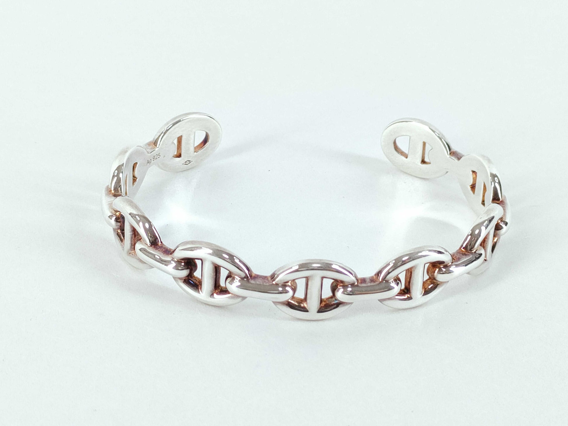 HERMES HERMES Chaine d'Ancre Anchaîne Silver Bracelet/Bangle