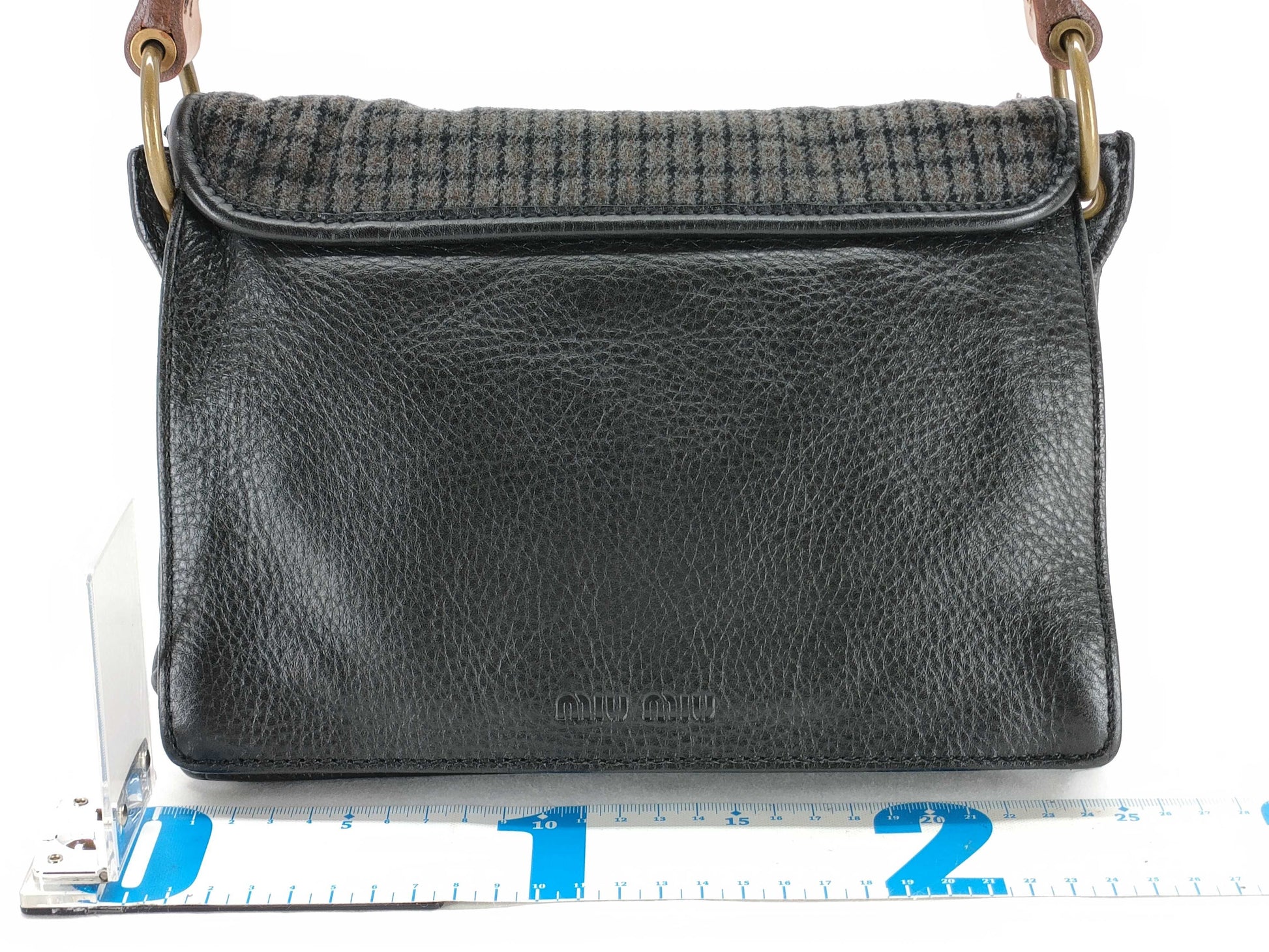 Miu Miu Turnlock One-Shoulder Bag Leather Black Shoulder Bag