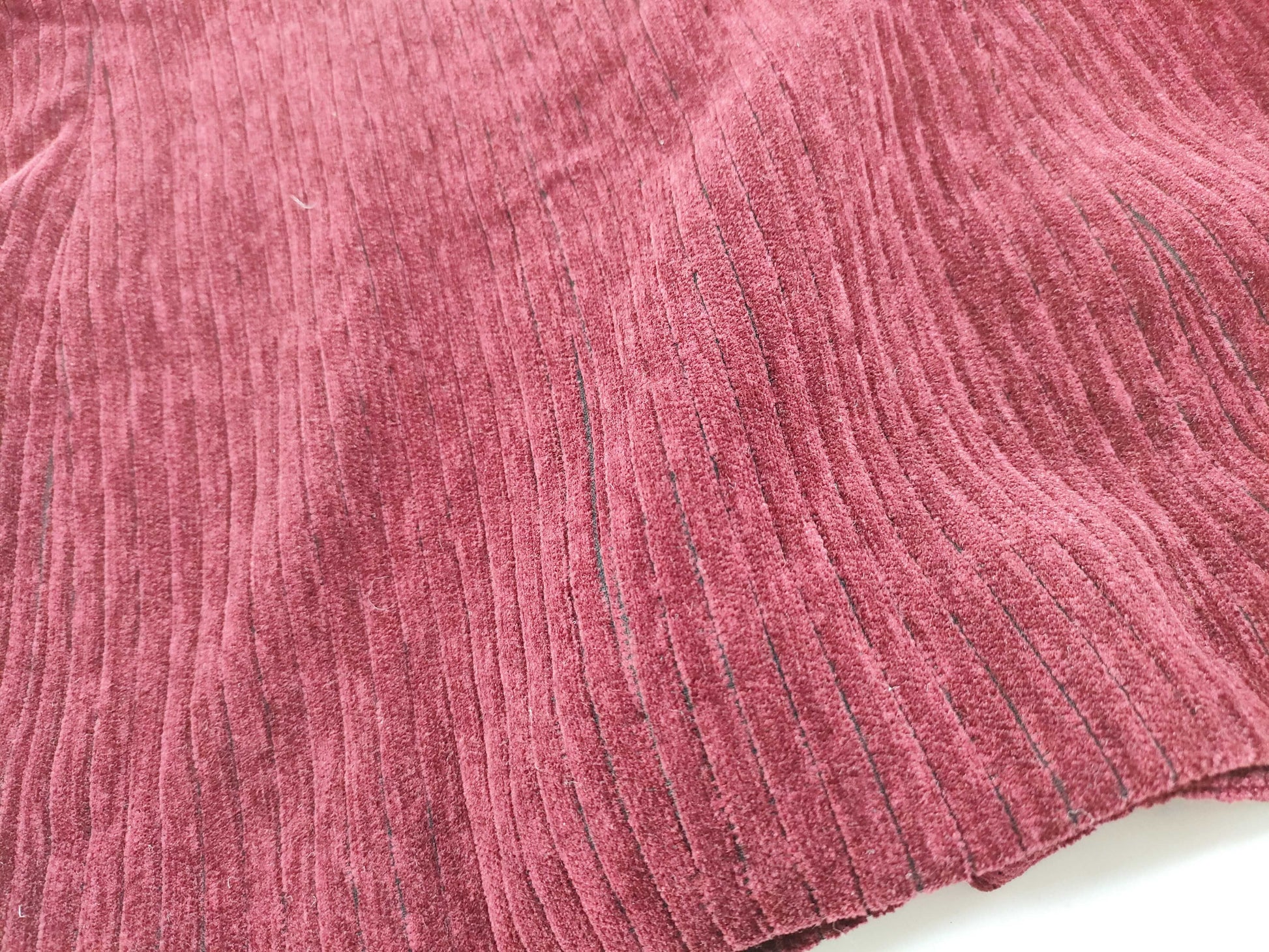 CELINE No-collar Single-Breasted Jacket Corduroy Red Jacket