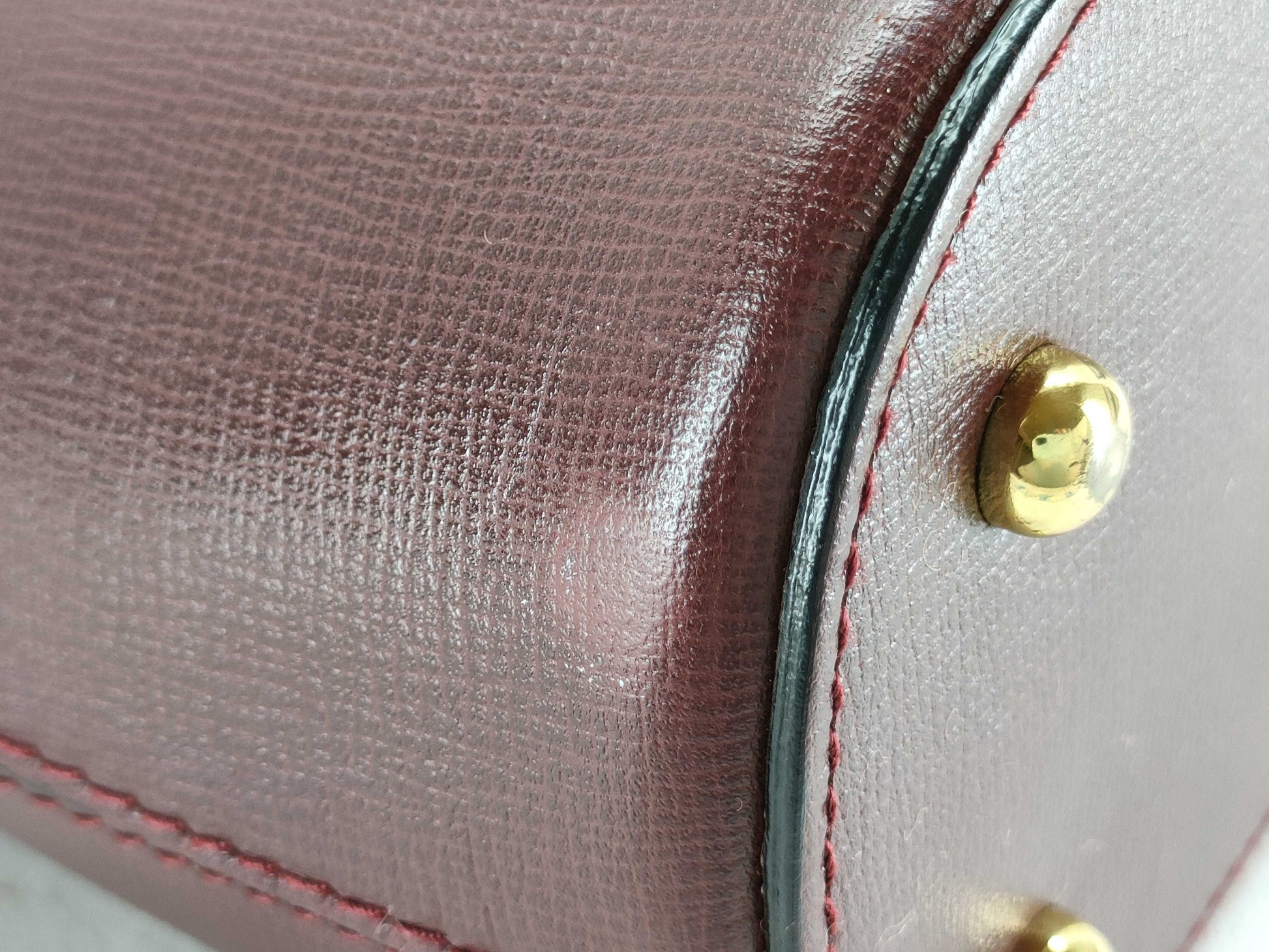 Cartier Must Line Shoulder Bag Leather Bordeaux Shoulder Bag