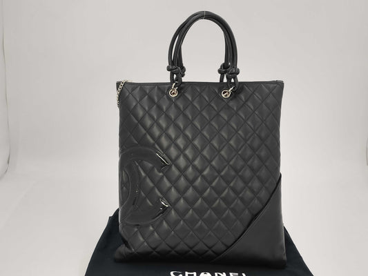 CHANEL Cambon Line Black Lambskin Handbag, No. 10
