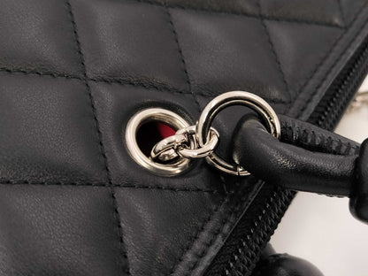 CHANEL Cambon Line Black Lambskin Handbag, No. 10