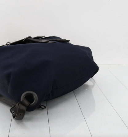 BOTTEGA VENETA Intrecciato Nylon Leather Navy Brown Backpack