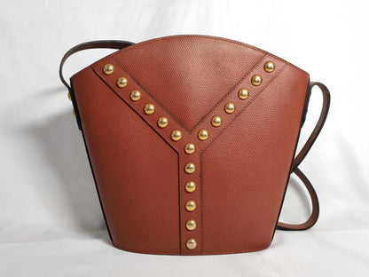 Yves Saint Laurent Studded Vintage Brown Shoulder Bag