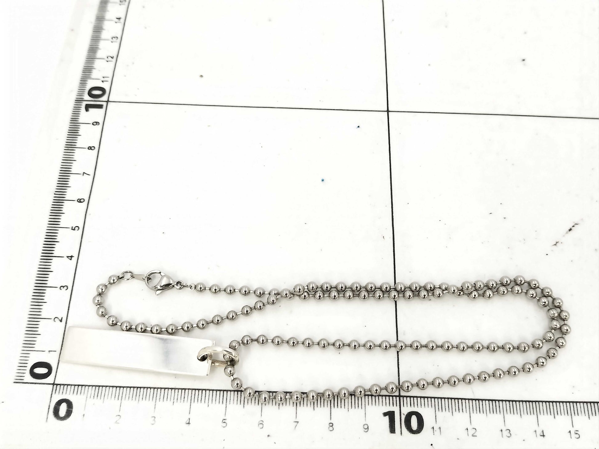 GUCCI Gucci Ball Chain Plate Bar Necklace SV925 Necklace