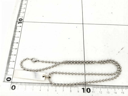 GUCCI Gucci Ball Chain Plate Bar Necklace SV925 Necklace
