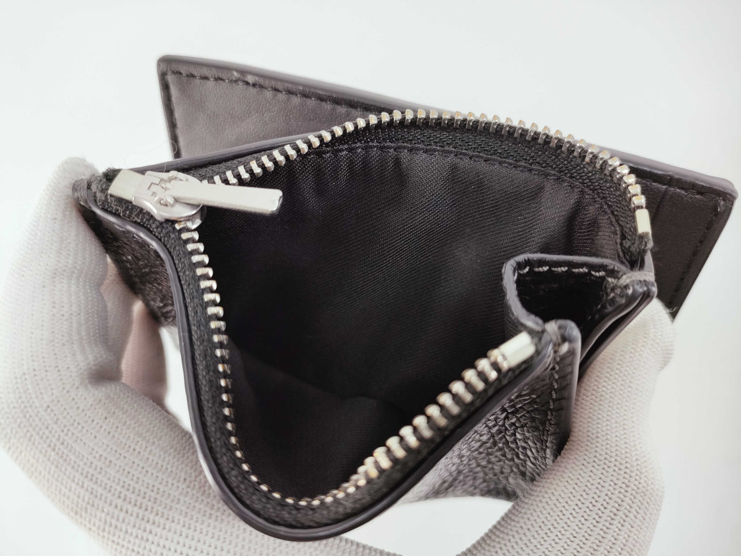 COACH Leather Compact Wallet and Coin Case Set 