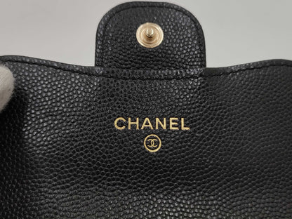CHANEL CHANEL Matelasse Caviar Leather Chain Shoulder Wallet with GD Hardware Shoulder Bag