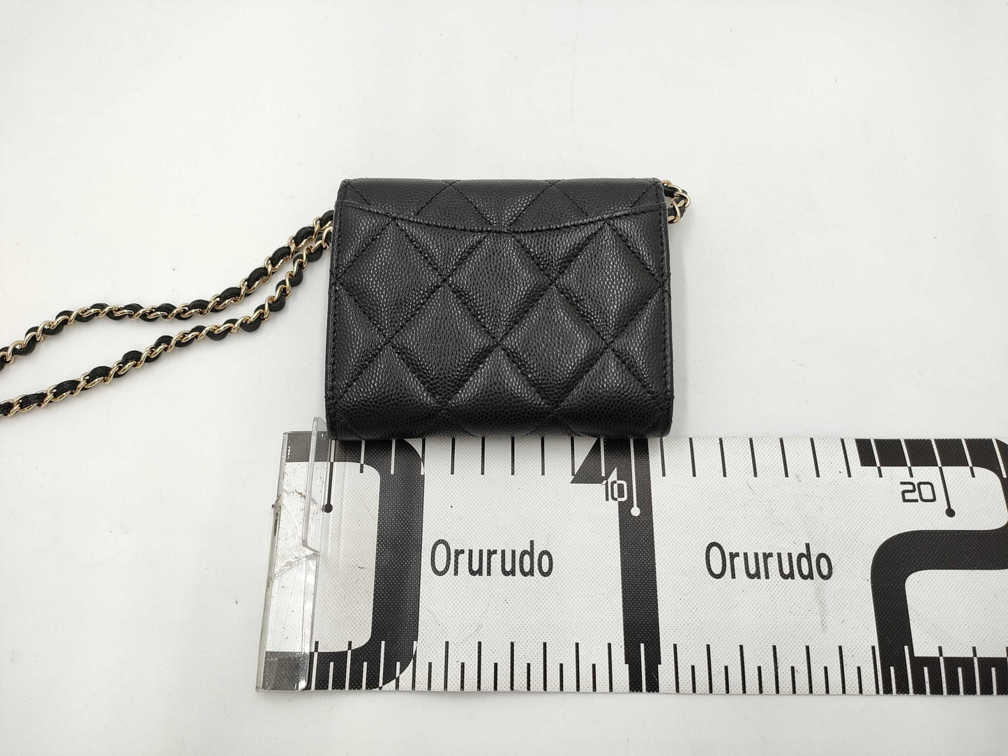 CHANEL CHANEL Matelasse Caviar Leather Chain Shoulder Wallet with GD Hardware Shoulder Bag