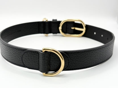 GUCCI 695256 Interlocking G #L Pet Supplies Collar Pet Collar Leather Black Other Accessories