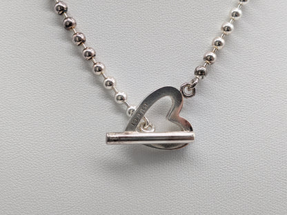 GUCCI Heart Ball Chain 925 Necklace