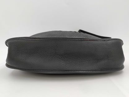 HERMES Evelyn G Stamp Black G Hardware Shoulder Bag