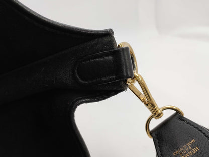 HERMES Evelyn G Stamp Black G Hardware Shoulder Bag
