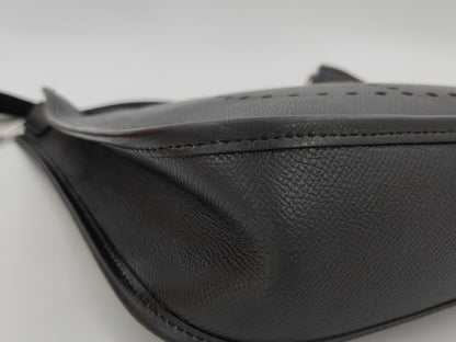 HERMES Evelyn PM Black Shoulder Bag with G Hardware and L Stamp