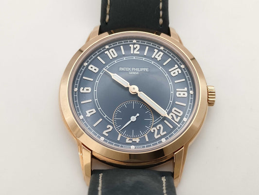 PATEK PHILIPPE Calatrava 5224R-001 Automatic Blue Dial 18K Gold Men's Watch