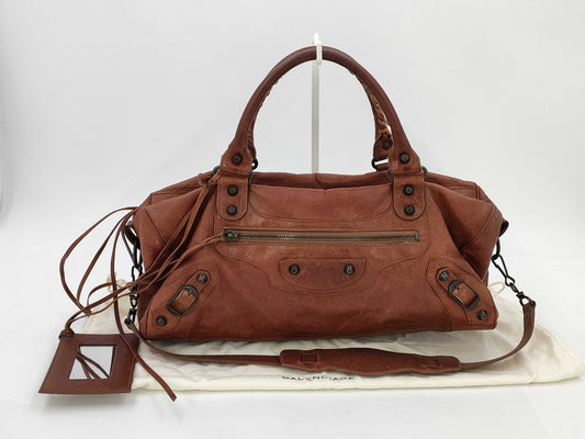 (10460_0219) BALENCIAGA BALENCIAGA The Twiggy 2WAY Bag 128523 Handbag Tote Bag Boston Bag Handbag