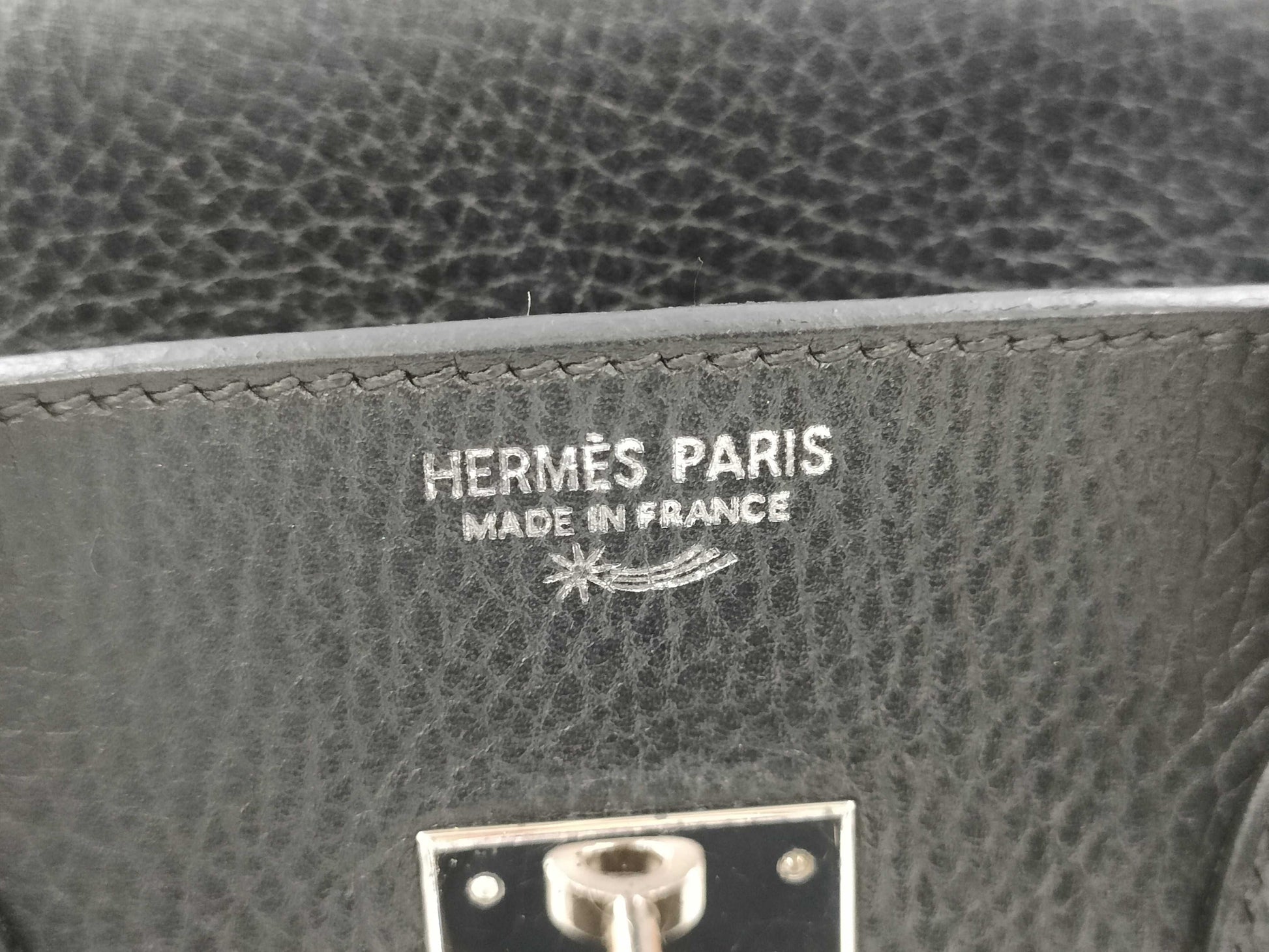 HERMES Birkin 35 Black with Silver Hardware, Handbag A