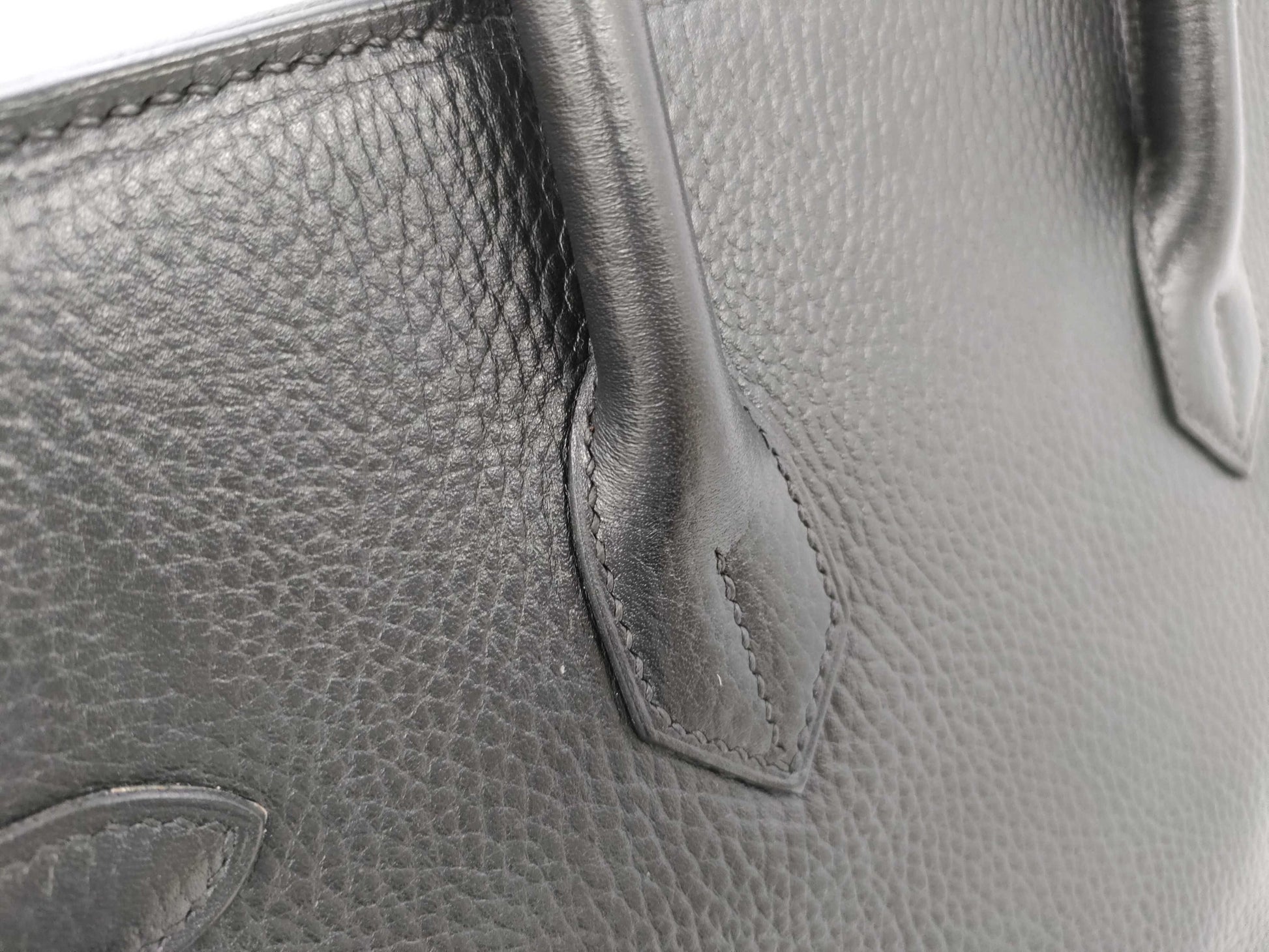 HERMES Birkin 35 Black with Silver Hardware, Handbag A