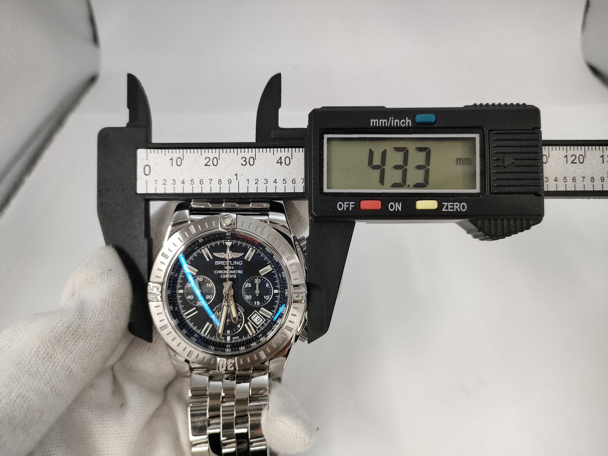 BREITLING BREITLING SS AT Chronomat 44 AB011511 Black Dial Chronograph Date Men's Watch